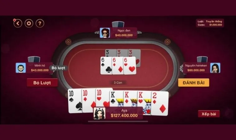 Bàn chơi Tiến Lên Miền Nam Nhà Cái 2Bong88