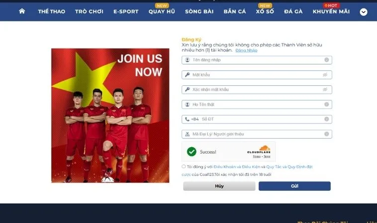 Biểu mẫu đăng ký 2Bong88