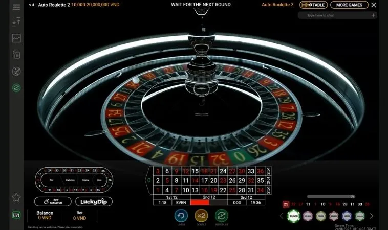 Hướng Dẫn Cách Chơi Roulette Nhà Cái 2Bong88 Thắng Lớn Mỗi Ngày 2 Giao diện cá cược Roulette Nhà Cái 2Bong88
