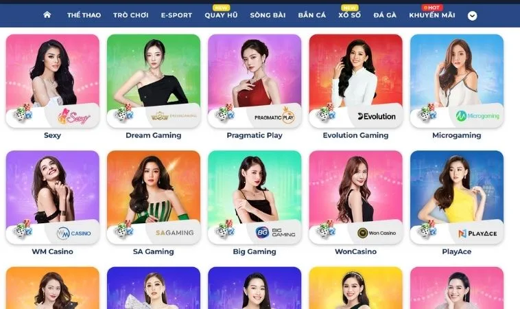 Đa dạng các sảnh Casino Online uy tín tại nhà cái 2Bong88