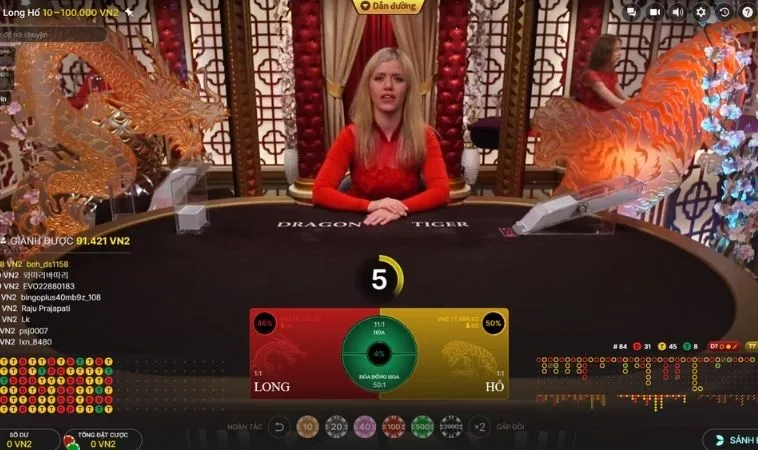 Các cửa cược trong Dragon Tiger Tại 2Bong88