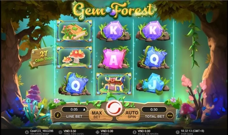 Giao diện chơi Nổ Hũ Rừng Xanh Tại 2Bong88